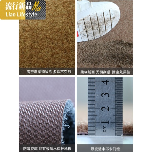 厨房地垫长条防滑耐脏吸水防油地毯浴室口脚垫家用卧室进垫子 三维工匠高清大图
