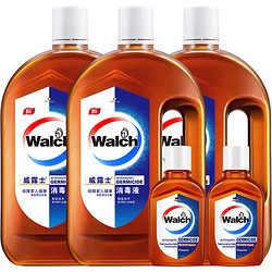 Walch 威露士 消毒液 家居消毒水 1L*3+60ml*2 杀菌99.999%