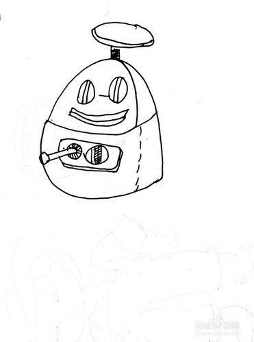 家务机器人简笔画 家务机器人简笔画简单