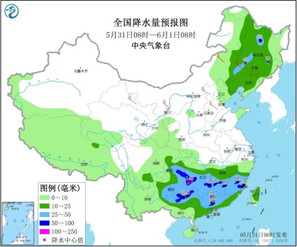 南方强降雨不停歇 华北东北多雷雨