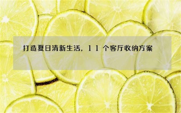 打造夏日清新生活，11个客厅收纳方案