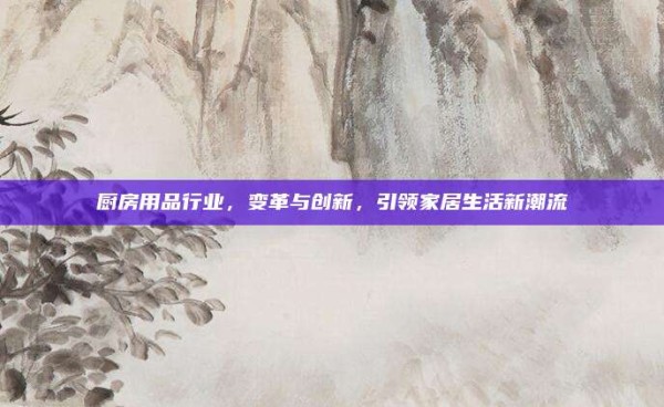 厨房用品行业，变革与创新，引领家居生活新潮流