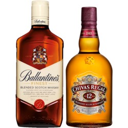 CHIVAS 芝华士 12年 苏格兰威士忌 500ml+百龄坛特醇500ml 洋酒 套装