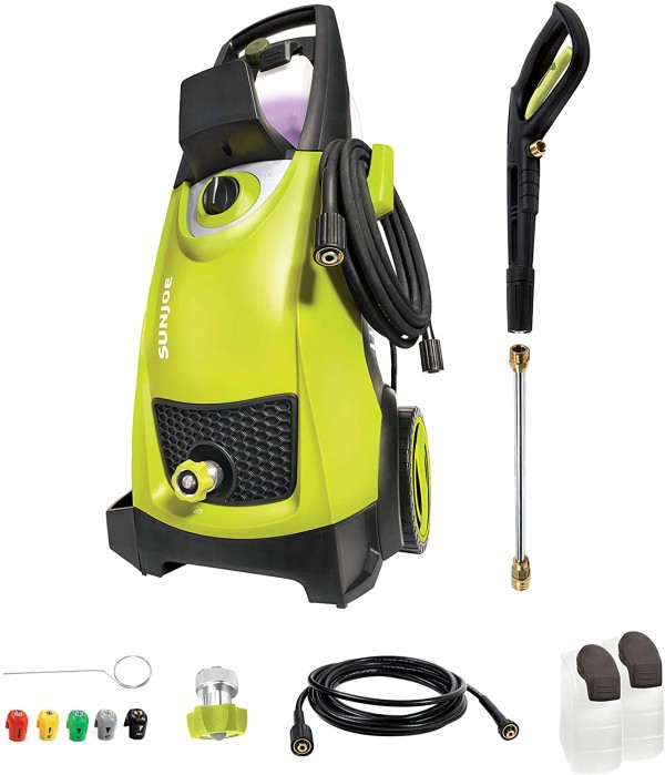 最佳灵活性轻型高压水枪：Sun Joe SPX3000 2030 Max PSI 1.76 GPM 14.5-Amp Electric High Pressure Washer