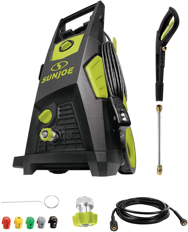 最佳稳定性轻型高压水枪：Sun Joe SPX3500 2300 Max Psi 1.48 Gpm Brushless Induction Electric Pressure Washer