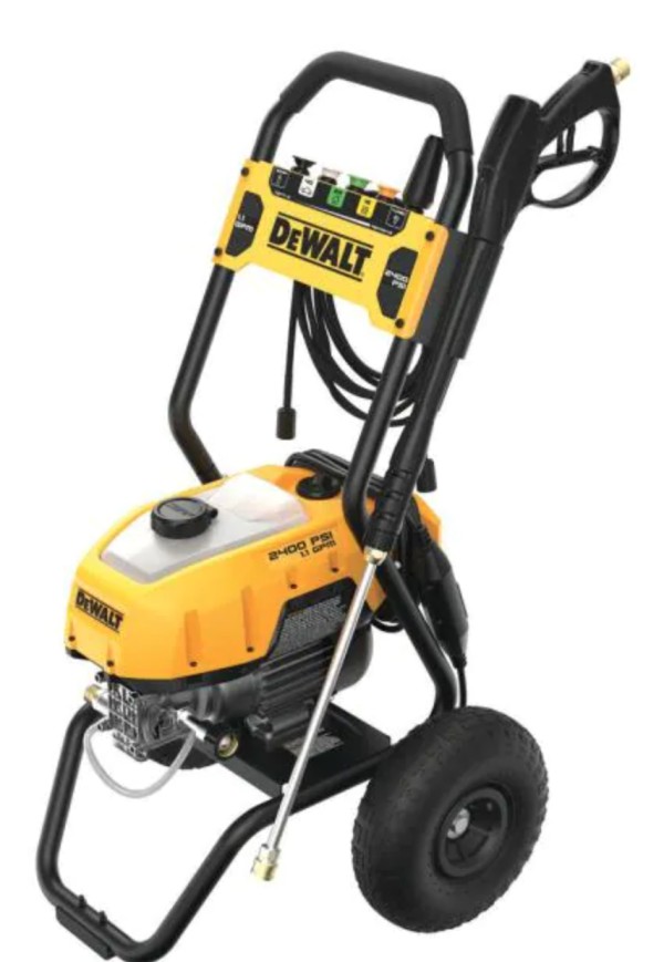 最佳移动性电动高压水枪：2400 PSI 1.1 GPM Cold Water Electric Pressure Washer