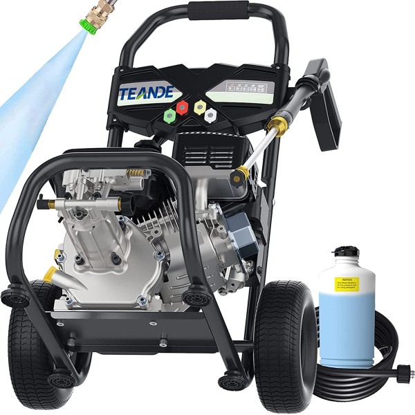 最佳中型燃油高压水枪：TEANDE 3200PSI Gas Pressure Washer 2.6GPM Power Washer