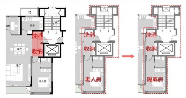 图11 玄关洗消空间的完整性