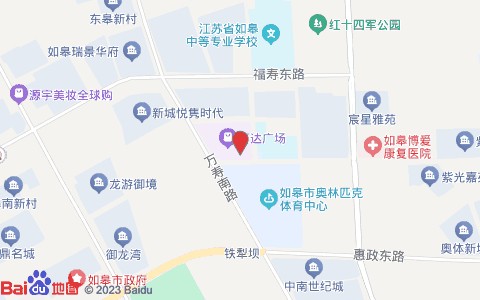 华为智能生活馆南通如皋万达(万达广场如皋店)位置示意图