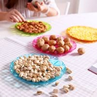 520A 炫彩时尚果盘 创意沙拉水果盘 塑料零食盘干果盘沥水盘