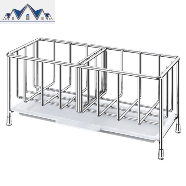 304不锈钢厨房洗碗布置物架家用水边洗洁精收纳架子 三维工匠高清大图