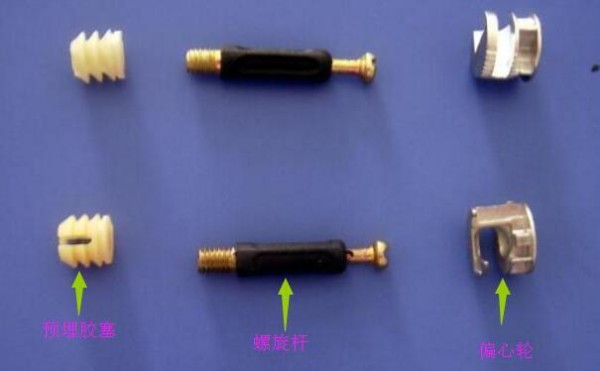 板式家具三合一配件安装详细图解