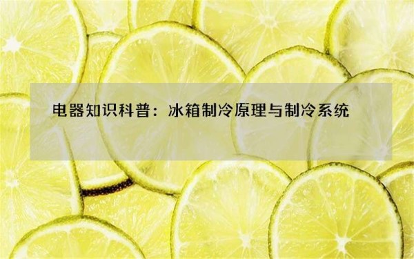 电器知识科普：冰箱制冷原理与制冷系统