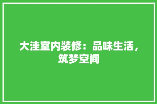 大洼室内装修：品味生活，筑梦空间 现代风格装饰