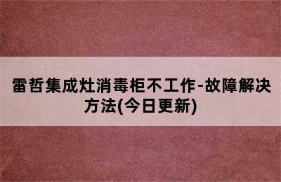 雷哲集成灶消毒柜不工作-故障解决方法(今日更新)