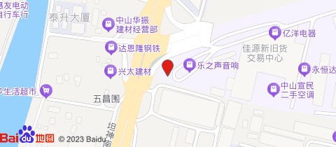 坦洲雄源新旧货交易中心位置示意图