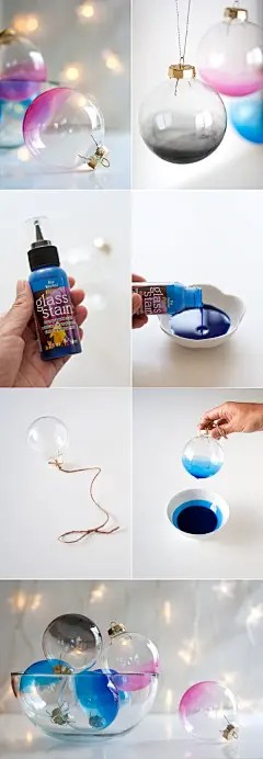 DIY Ombre Ornaments