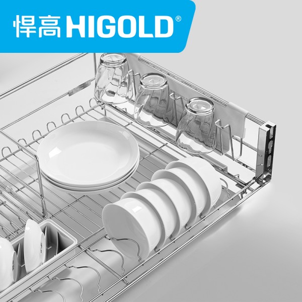 HIGOLD 悍高 拉篮马丁系列 厨房橱柜双层304不锈钢多功能餐具收纳