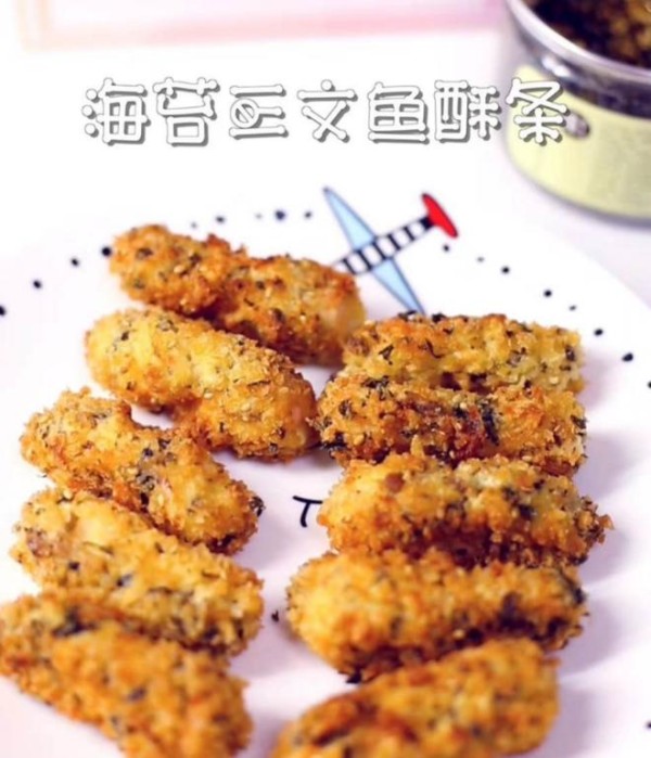 宝宝辅食【海苔三文鱼酥条】适龄12M+的做法