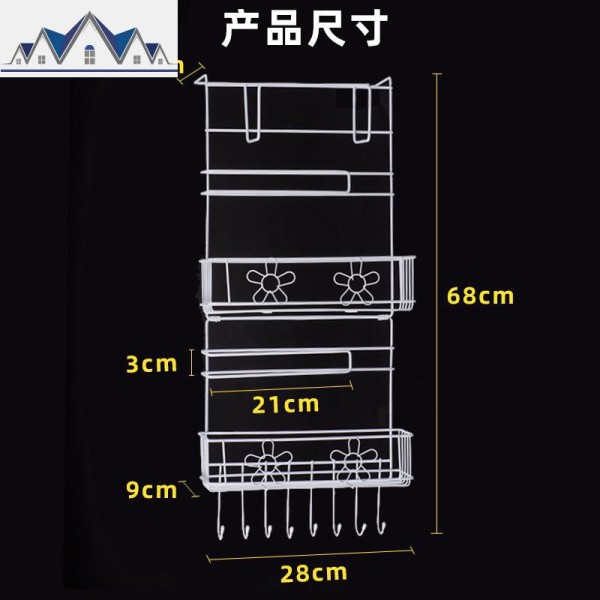 冰箱置物架厨房用品冰箱侧面挂架多功能家用侧壁挂篮保鲜膜收纳架 三维工匠高清大图