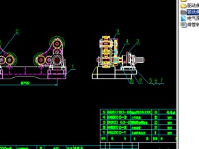 焊接滚轮架cad图纸含主动架被动架