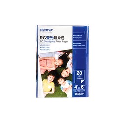 EPSON 爱普生 S450388 RC亚光照片纸 6英寸/4R/20张 证件照/生活照//照片墙/手账/小报打印