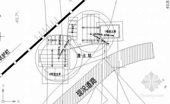 施工现场场地清理资料下载-地铁施工现场场地平面布置图