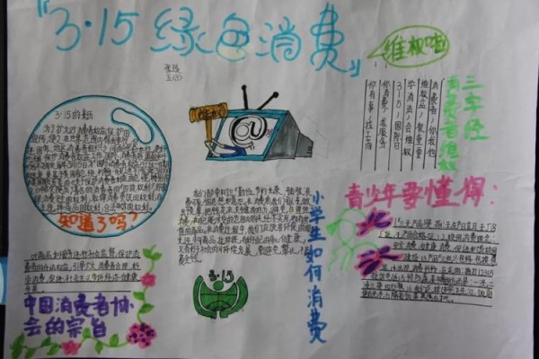 淮北市翠峰小学开展勤俭节约健康消费手抄报展评