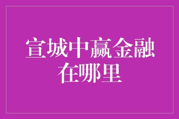 宣城中赢金融在哪里