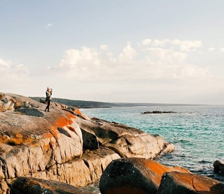 The bay of fires is a 50 kilometre stretch on tassies east coast just under a four hour drive from hobart