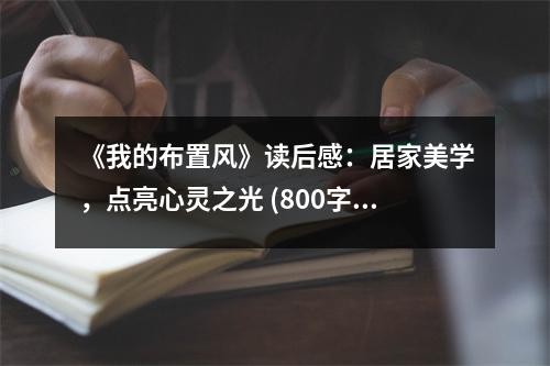 《我的布置风》读后感：居家美学，点亮心灵之光 (800字)