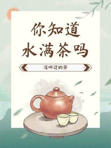 你知道水满茶嘛？