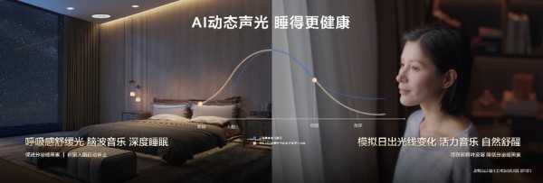 a bedroom environment showcasing aidriven lighting for improved health and sleep