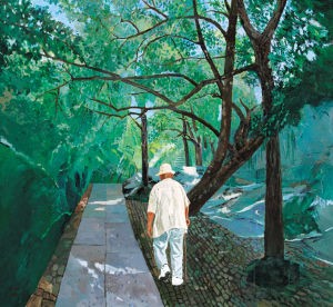 小路与背影 布面油画 150×190cm 2011年