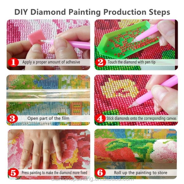 R- DIY Rhinestones Embroidery Cross Stitch Home Decor Art 3D Acrylic Diamond Painting Kits