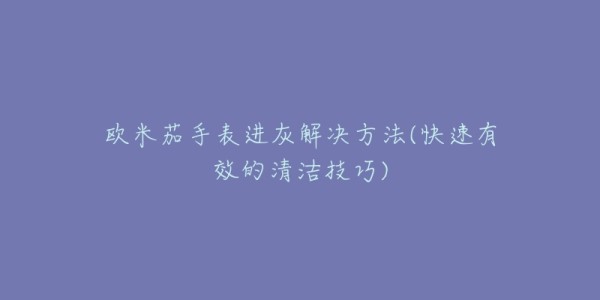 欧米茄手表进灰解决方法(快速有效的清洁技巧)