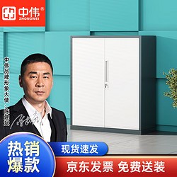 ZHONGWEI 中伟 铁门矮柜储物柜收纳柜铁皮柜落地加厚文件柜925高