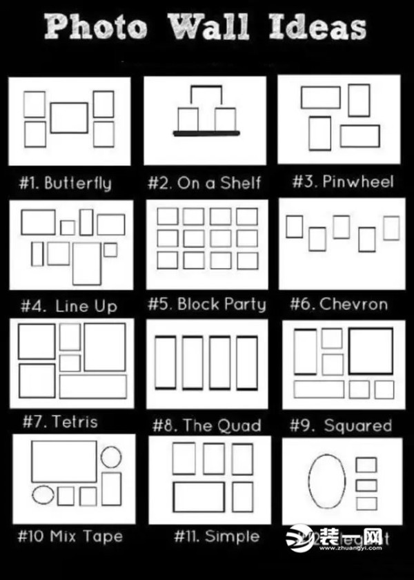 照片墙摆设方法