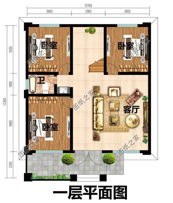 10米x13米房屋户型图，如此漂亮的别墅，想不实用都难