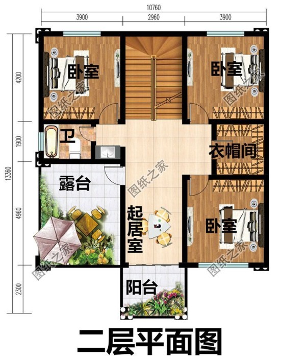 10米x13米房屋户型图，如此漂亮的别墅，想不实用都难