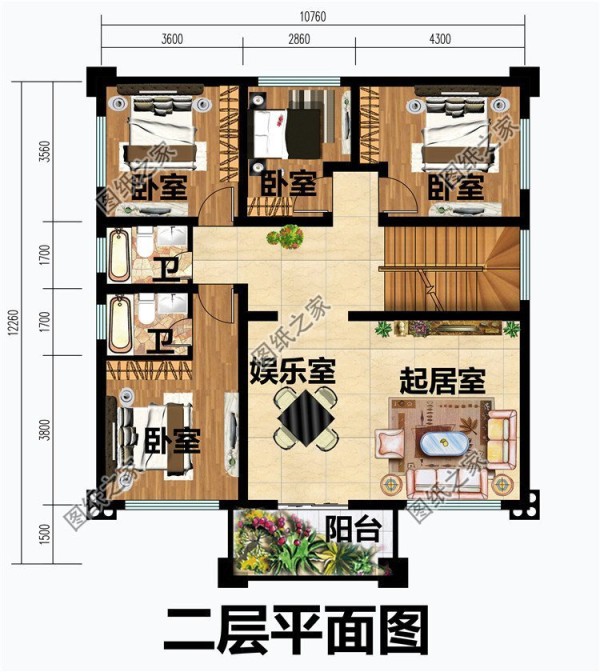 10米x13米房屋户型图，如此漂亮的别墅，想不实用都难