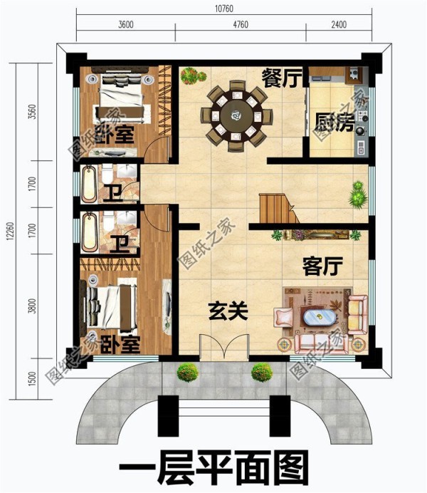 10米x13米房屋户型图，如此漂亮的别墅，想不实用都难