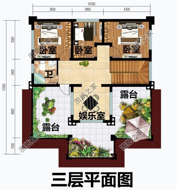 10米x13米房屋户型图，如此漂亮的别墅，想不实用都难