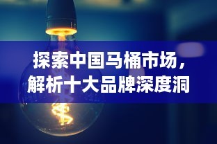 探索中国马桶市场，解析十大品牌深度洞察