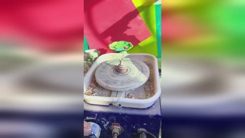 趣味手工diy，迷你可爱的小花瓶拉坯制作过程，你学会了吗