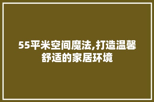 55平米空间魔法,打造温馨舒适的家居环境 装饰资讯