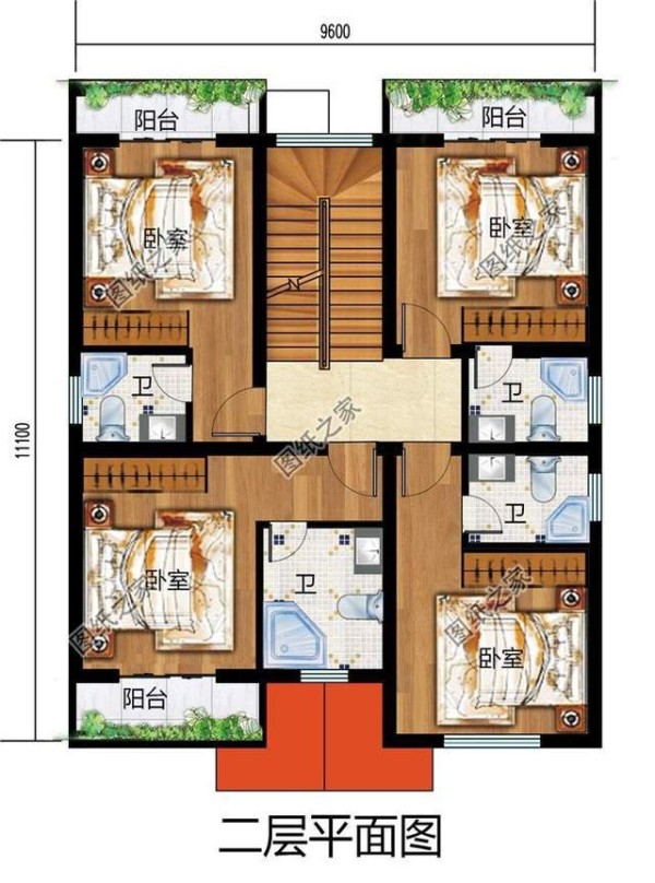 10万元左右，韵味十足的两层乡村别墅设计图