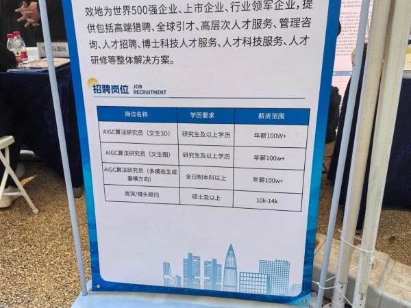 企业给AIGC算法研究员岗位开出100W+的年薪。