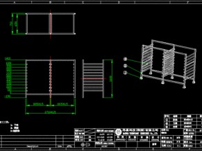 烤箱物料架cad图纸