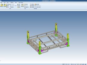 大众MQ250发动机料架工位器具,加工图纸三维模型CAXA-IronCADics,EXB格式